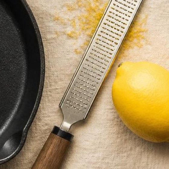 A fine zester grating lemon zest